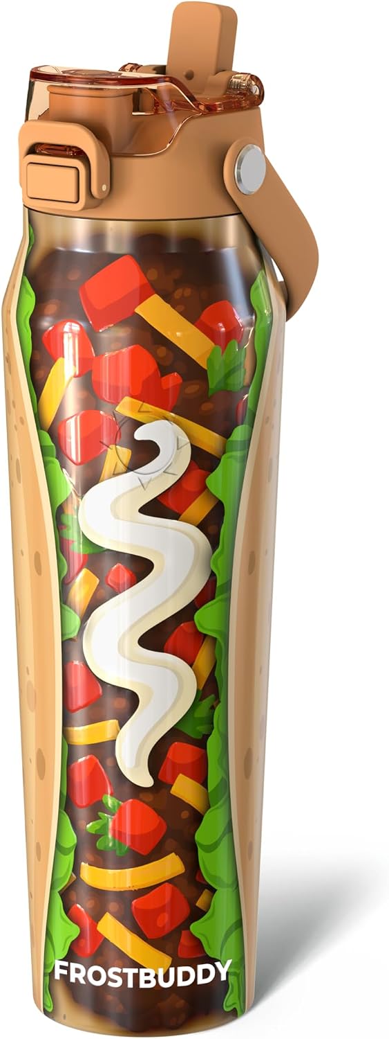 24oz Insulated Water Bottle - Straw & Chug Lid - Leak-Proof | Sip-or-chug dual lid | Ice-cold for 24+ hours | Cup-holder friendly | Durable & easy to clean - Colors C
