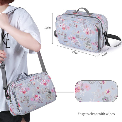 Small Diaper Bag, Stroller Organizer Bags for Baby with Insulated Pocket, Stroller Hooks and Adjustable Strap,Universal Mini Diaper Tote Bags Fit All Strollers, Gray