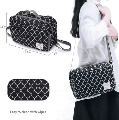 Small Diaper Bag, Stroller Organizer Bags for Baby with Insulated Pocket, Stroller Hooks and Adjustable Strap,Universal Mini Diaper Tote Bags Fit All Strollers, Gray