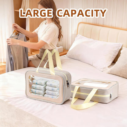 6PCS Diaper Bag Organizer Pouches Setwith Dual Zippers, Handheld, Labels