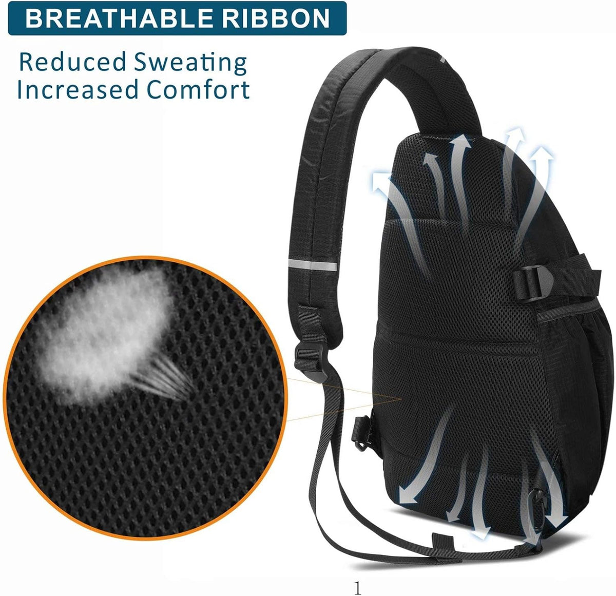 Sling Bag Crossbody Shoulder Outdoor Travel Hiking Backpack for Women & Men