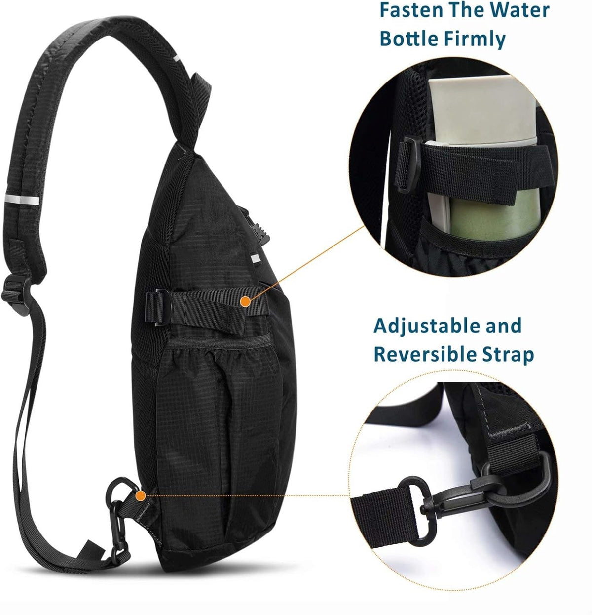 Sling Bag Crossbody Shoulder Outdoor Travel Hiking Backpack for Women & Men