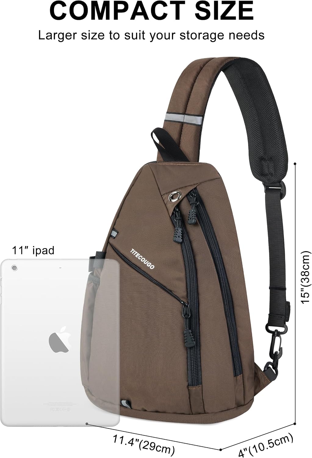 Sling Bag Crossbody Shoulder Outdoor Travel Hiking Backpack for Women & Men