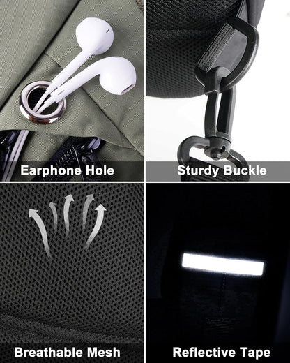 Sling Bag Crossbody Shoulder Outdoor Travel Hiking Backpack for Women & Men