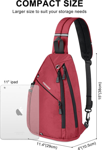 Sling Bag Crossbody Shoulder Outdoor Travel Hiking Backpack for Women & Men