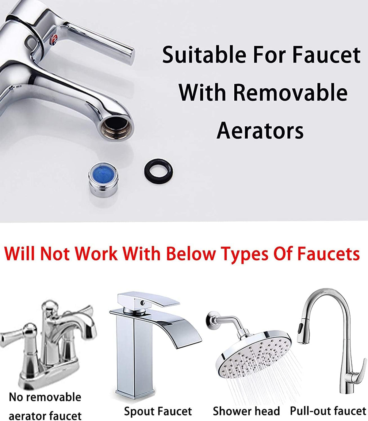 Generic Basin Handheld Shower Set, Sink Hose Faucet Sprayer Attachment, with Stop Water-saving Function For Hair Pet Washing Baby Bath, Update Bathroom Bathtub Utility Kitchen, Chrome + White