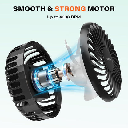 A2C Portable Stroller Fan for Outdoor, Rechargeable Baby Carriage Fan