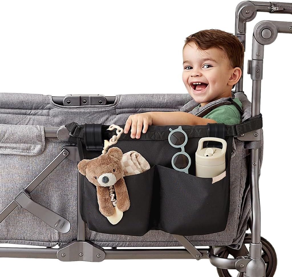Stroller Organizer, Wagon Storage Bag with Pockets & Toy Loops