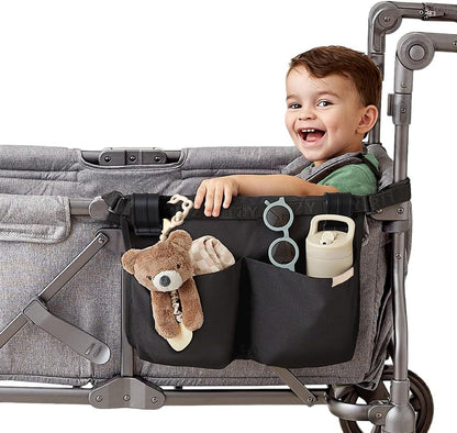 Stroller Organizer, Wagon Storage Bag with Pockets & Toy Loops
