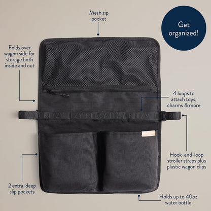 Stroller Organizer, Wagon Storage Bag with Pockets & Toy Loops
