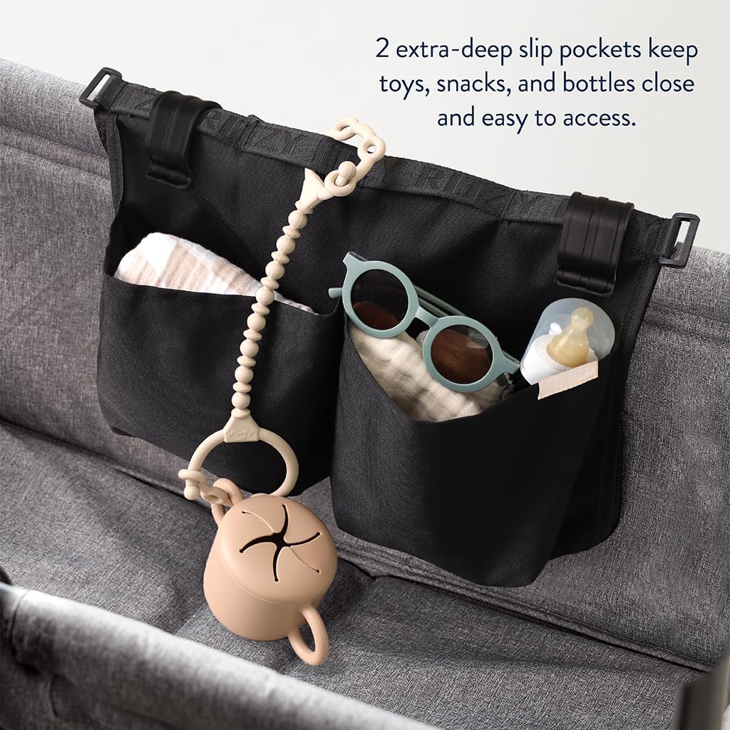 Stroller Organizer, Wagon Storage Bag with Pockets & Toy Loops