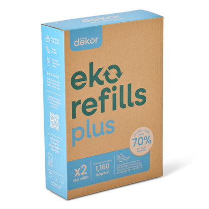 Plus Diaper Pail Refills | 4 Count | Most Economical Refill System | Quick & Easy to Replace | No Preset Bag Size Use Only What You Need | Exclusive End-of-Liner Marking