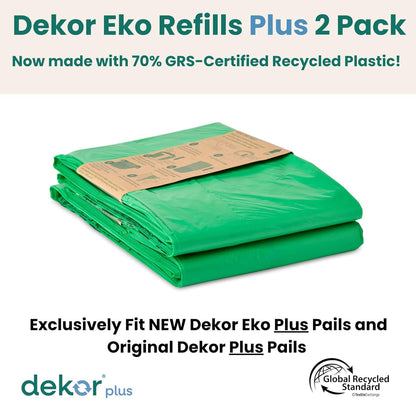 Plus Diaper Pail Refills | 4 Count | Most Economical Refill System | Quick & Easy to Replace | No Preset Bag Size Use Only What You Need | Exclusive End-of-Liner Marking