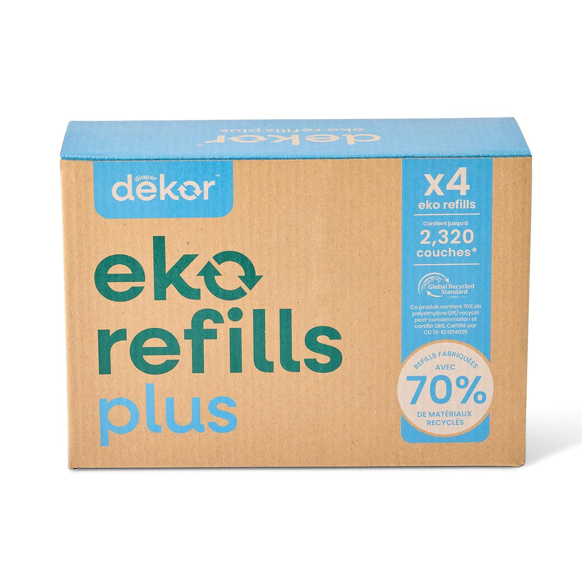 Plus Diaper Pail Refills | 4 Count | Most Economical Refill System | Quick & Easy to Replace | No Preset Bag Size Use Only What You Need | Exclusive End-of-Liner Marking