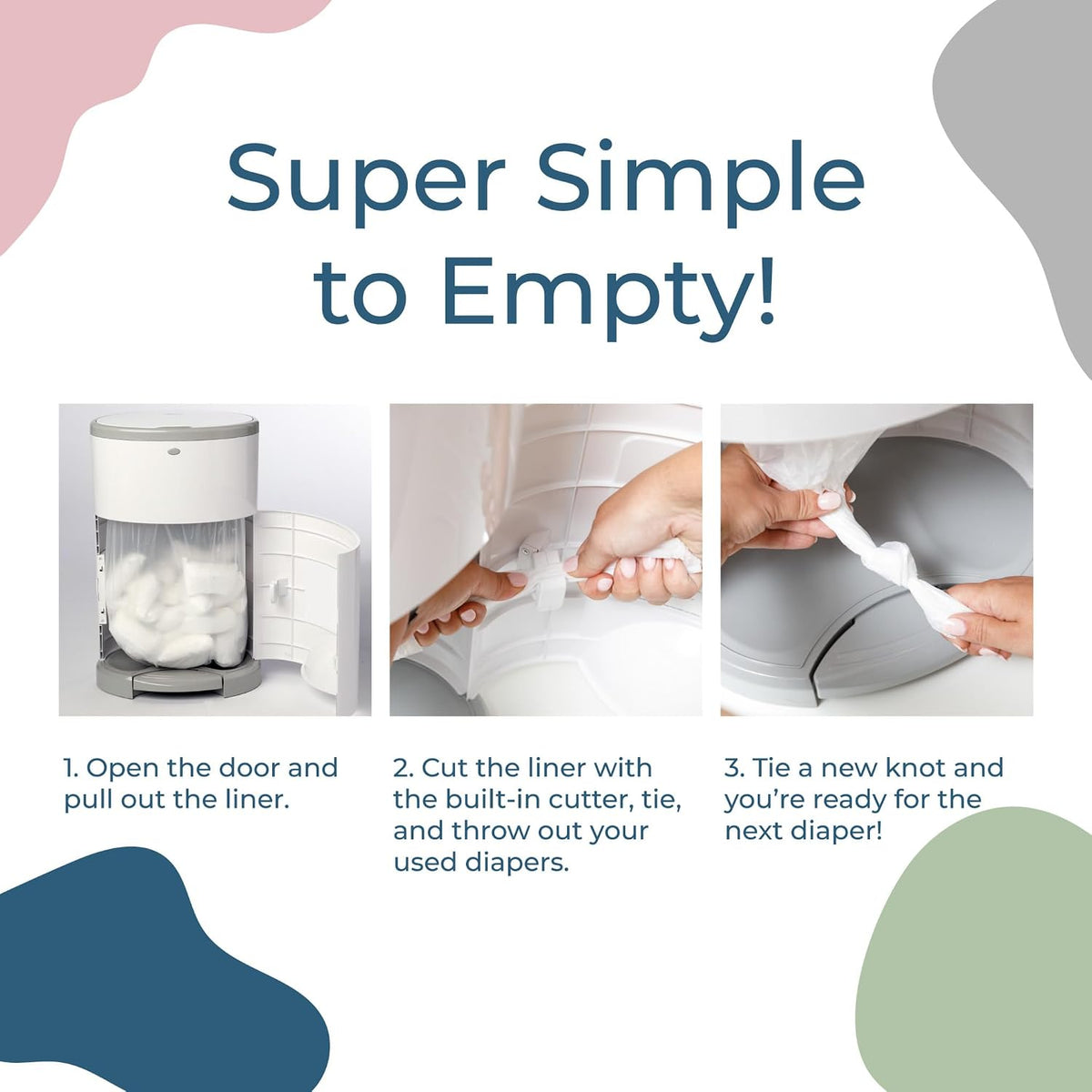 Plus Diaper Pail Refills | 4 Count | Most Economical Refill System | Quick & Easy to Replace | No Preset Bag Size Use Only What You Need | Exclusive End-of-Liner Marking