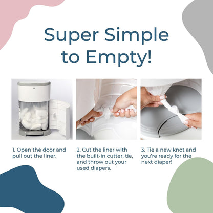 Plus Diaper Pail Refills | 4 Count | Most Economical Refill System | Quick & Easy to Replace | No Preset Bag Size Use Only What You Need | Exclusive End-of-Liner Marking