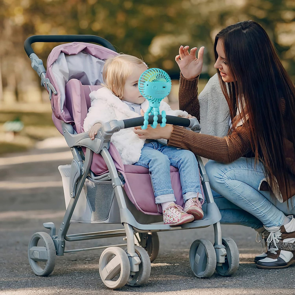 Portable Stroller Fan Rechargeable Clip-On Fan Personal USB Desk Fans