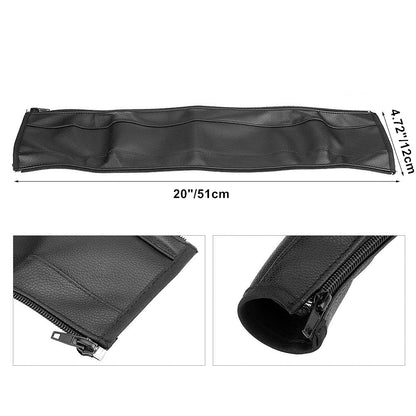 Baby Stroller Armrest Handle Sleeve Cover Universal Handle Cover Artificial Leather Black