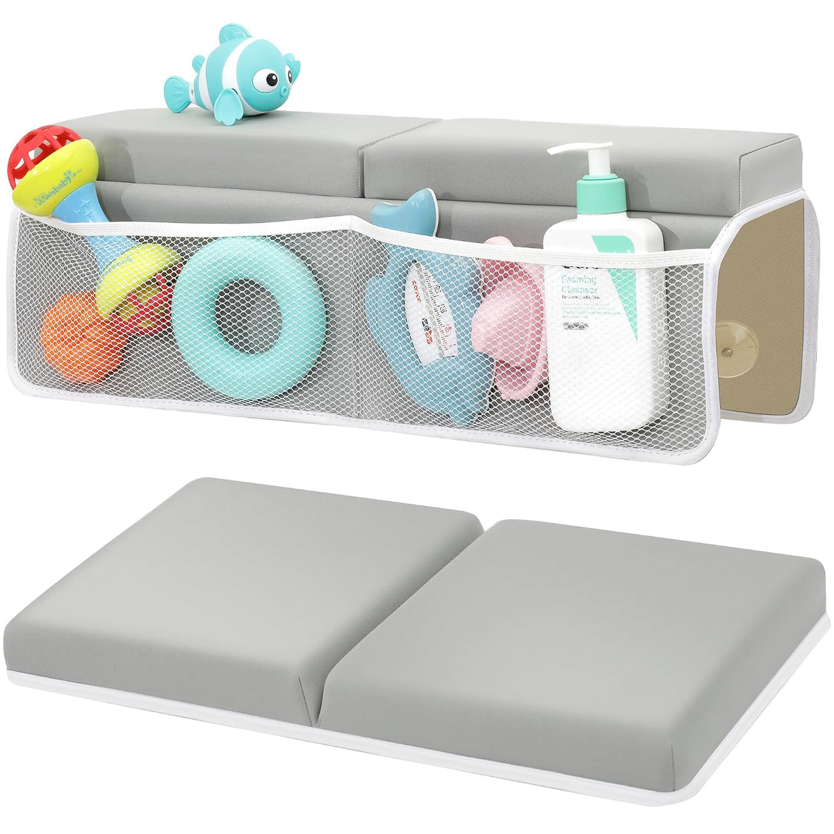 Comfortable Soft Baby Support Bathtub Kneeler Mat Knee Saver Cushion and Bathroom Elbow Rest Pad Set