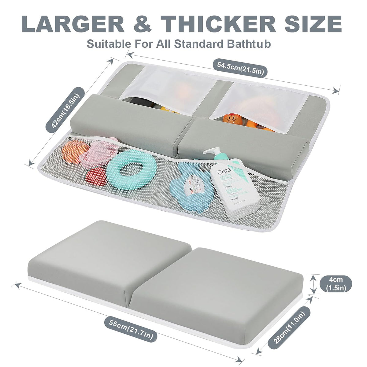 Comfortable Soft Baby Support Bathtub Kneeler Mat Knee Saver Cushion and Bathroom Elbow Rest Pad Set