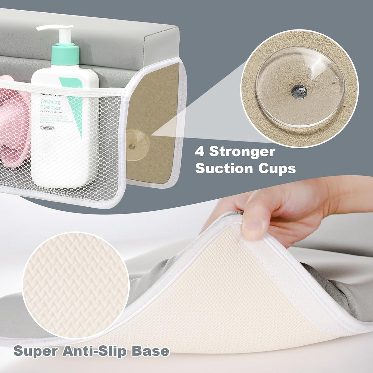 Comfortable Soft Baby Support Bathtub Kneeler Mat Knee Saver Cushion and Bathroom Elbow Rest Pad Set