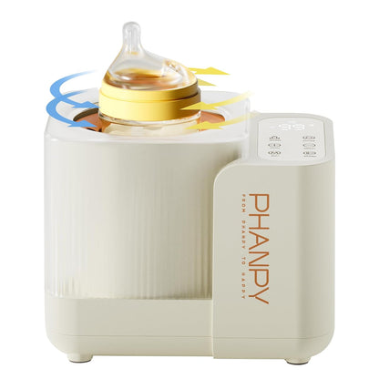SmartSwirl Waterless Bottle Warmer - Patented Airbag Heating for Nutrient Protection, Off-Center & Smart Dual-Direction Mixing for Clump-Free Formula, Fits All Bottles, Quiet & Safe