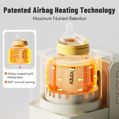 SmartSwirl Waterless Bottle Warmer - Patented Airbag Heating for Nutrient Protection, Off-Center & Smart Dual-Direction Mixing for Clump-Free Formula, Fits All Bottles, Quiet & Safe