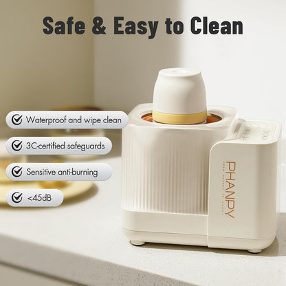 SmartSwirl Waterless Bottle Warmer - Patented Airbag Heating for Nutrient Protection, Off-Center & Smart Dual-Direction Mixing for Clump-Free Formula, Fits All Bottles, Quiet & Safe
