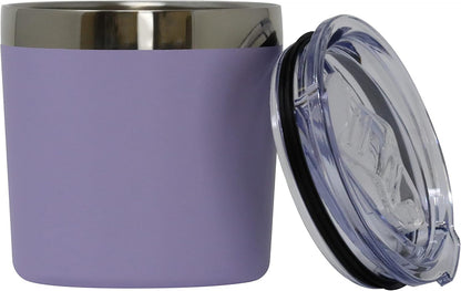 Insulated Lowball Cup, 9 oz Double Walled Stainless Steel Tumbler for Whiskey, Cocktails, Hot & Cold Liquids, Lavender Violet