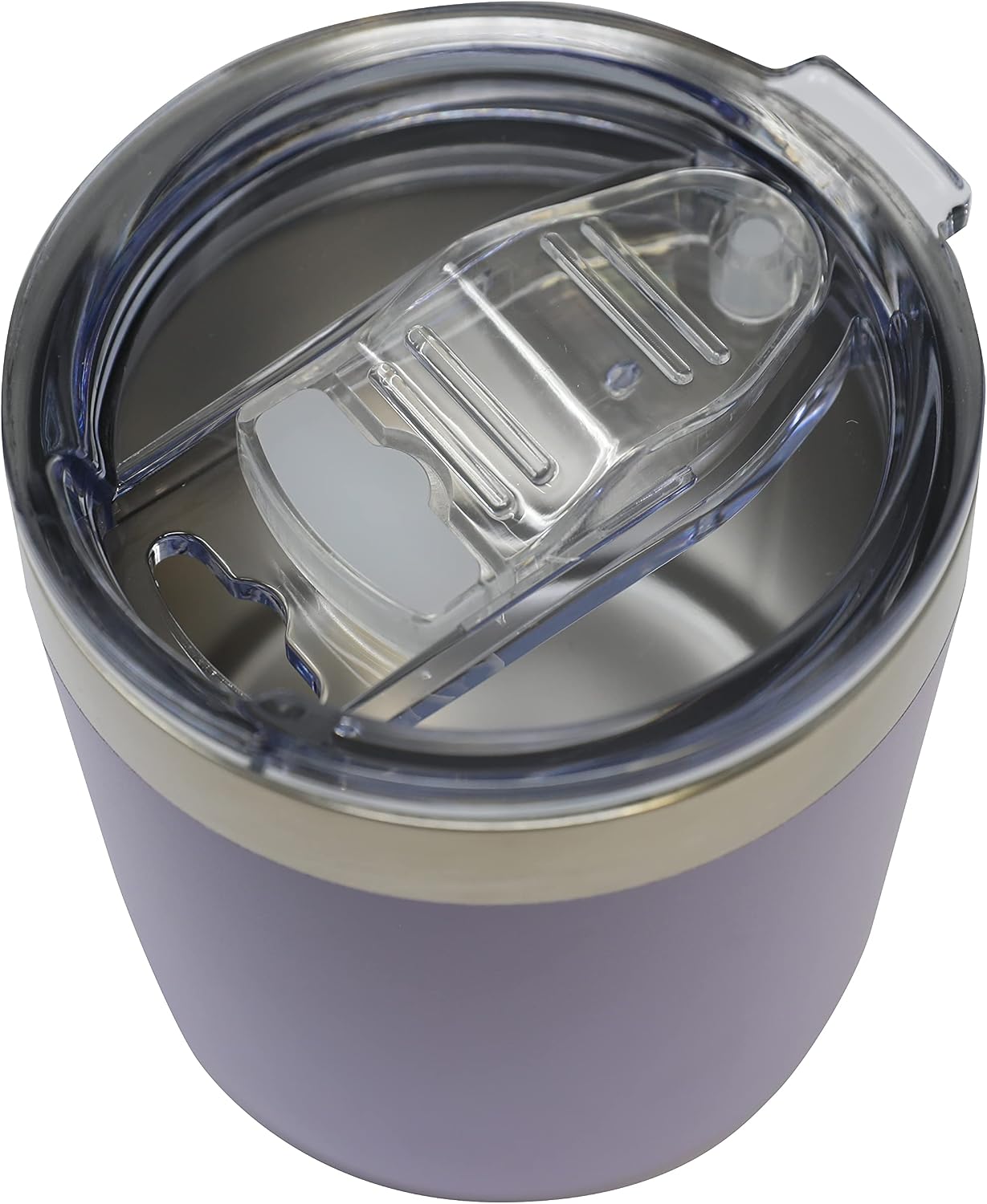Insulated Lowball Cup, 9 oz Double Walled Stainless Steel Tumbler for Whiskey, Cocktails, Hot & Cold Liquids, Lavender Violet