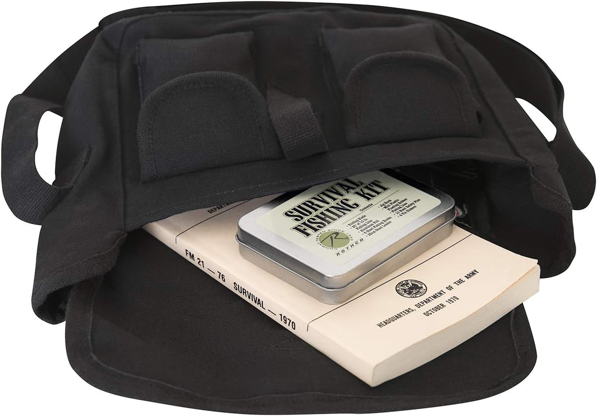 Canvas Shoulder Bag – Rugged Vintage Crossbody Storage Utility EDC Bag