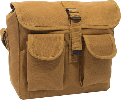 Canvas Shoulder Bag – Rugged Vintage Crossbody Storage Utility EDC Bag