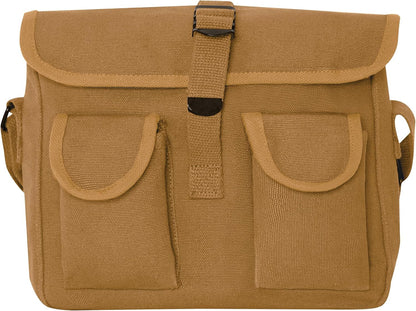 Canvas Shoulder Bag – Rugged Vintage Crossbody Storage Utility EDC Bag