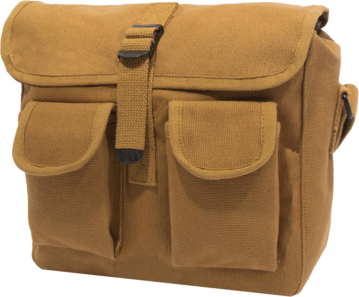Canvas Shoulder Bag – Rugged Vintage Crossbody Storage Utility EDC Bag