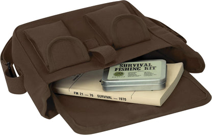 Canvas Shoulder Bag – Rugged Vintage Crossbody Storage Utility EDC Bag