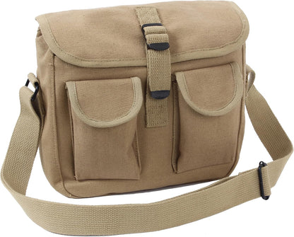 Canvas Shoulder Bag – Rugged Vintage Crossbody Storage Utility EDC Bag