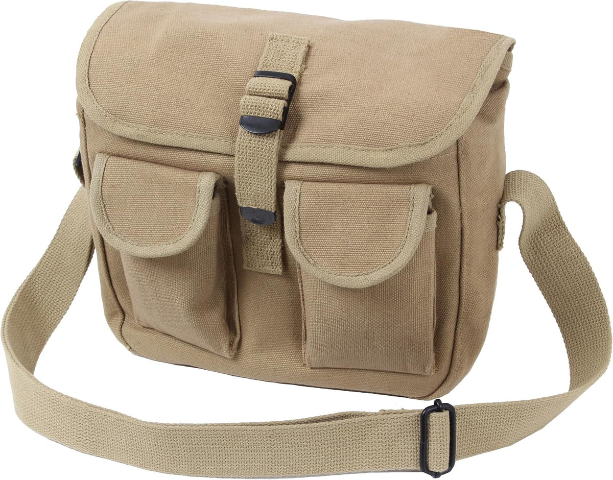 Canvas Shoulder Bag – Rugged Vintage Crossbody Storage Utility EDC Bag