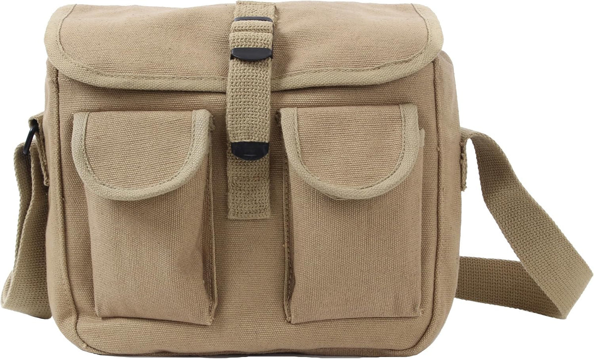 Canvas Shoulder Bag – Rugged Vintage Crossbody Storage Utility EDC Bag