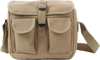 Canvas Shoulder Bag – Rugged Vintage Crossbody Storage Utility EDC Bag