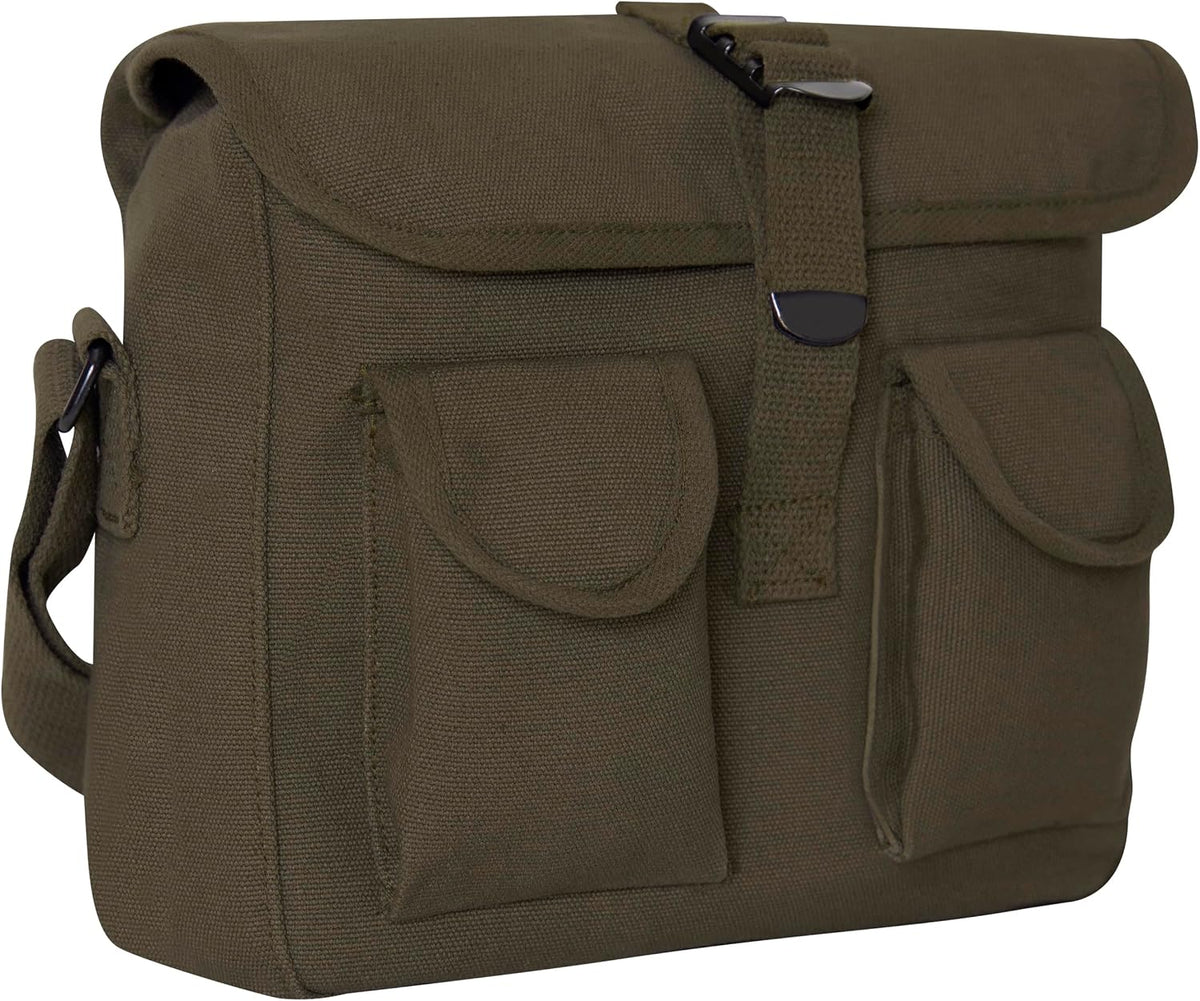 Canvas Shoulder Bag – Rugged Vintage Crossbody Storage Utility EDC Bag
