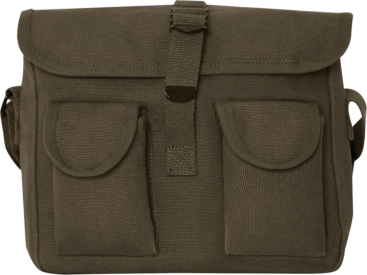 Canvas Shoulder Bag – Rugged Vintage Crossbody Storage Utility EDC Bag
