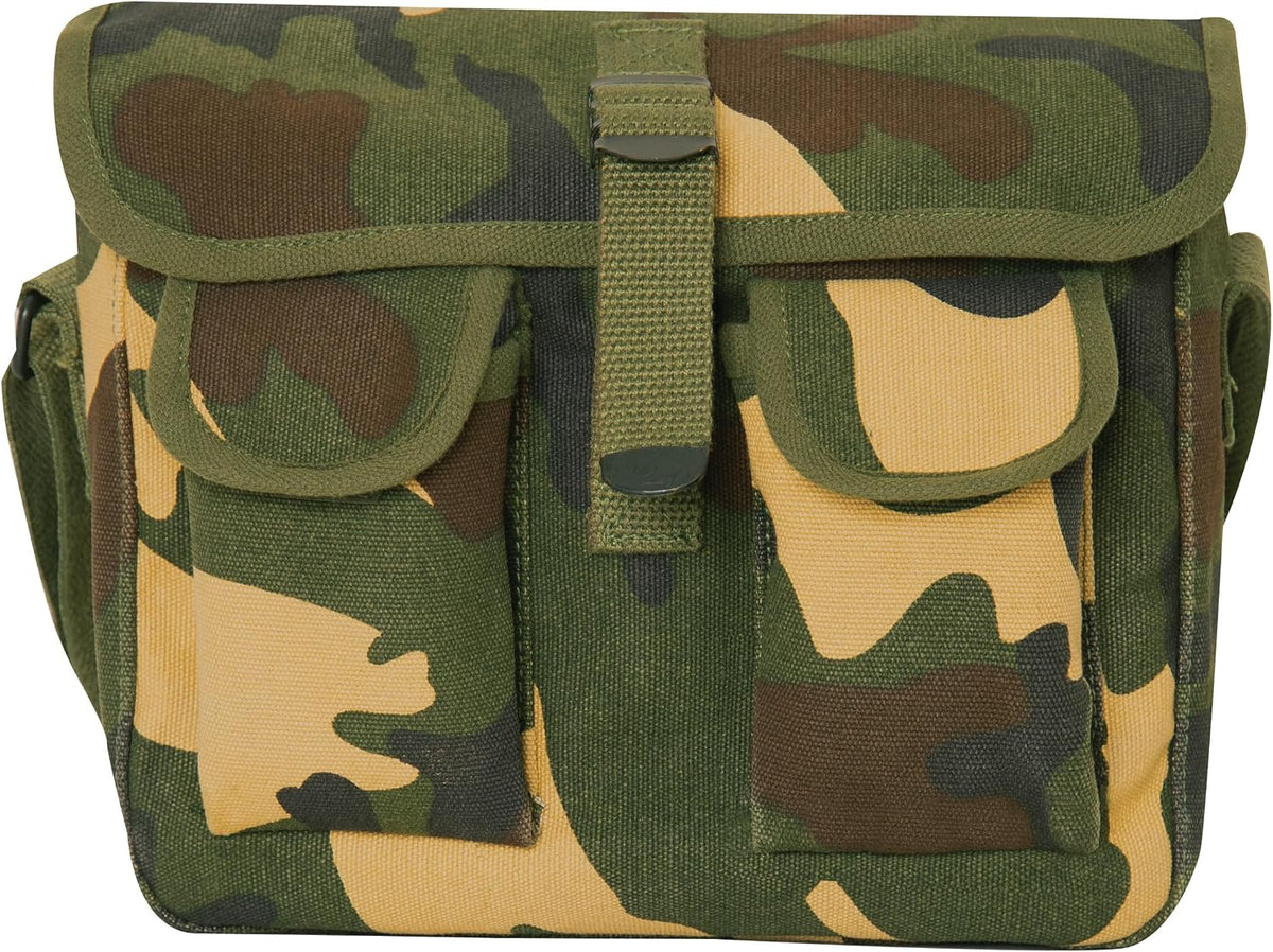 Canvas Shoulder Bag – Rugged Vintage Crossbody Storage Utility EDC Bag