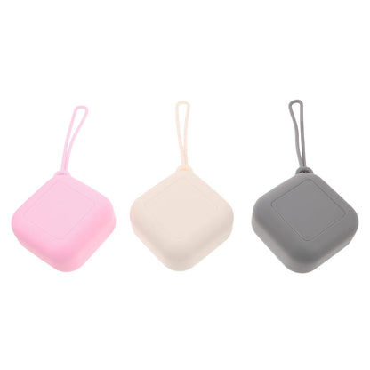 3pcs Silicone Pacifier Holder Case Set for Babies – Portable Waterproof Pacifier Storage Container Pouch for Travel and Stroller Use, Essential