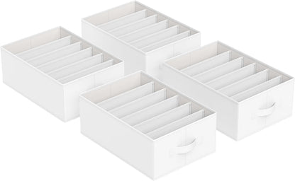 SONGMICS Drawer Clothes Organizers, Large Size 6-Compartment