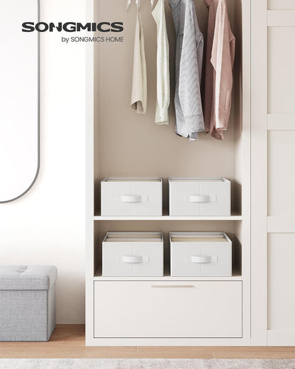 SONGMICS Drawer Clothes Organizers, Large Size 6-Compartment