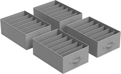 SONGMICS Drawer Clothes Organizers, Large Size 6-Compartment