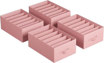SONGMICS Drawer Clothes Organizers, Large Size 6-Compartment