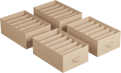 SONGMICS Drawer Clothes Organizers, Large Size 6-Compartment
