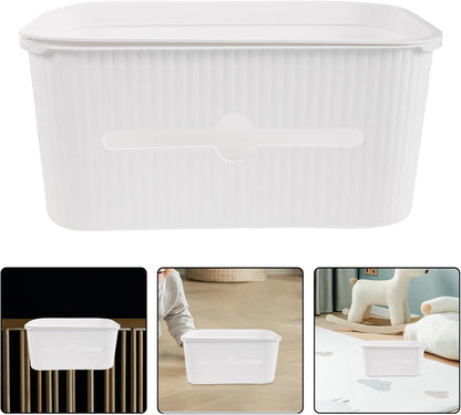 2pcs Hanging Diaper Caddy Organizer for Crib Side Storage, White Pp Bedside Storage Box with Smart Sorting Solution, Versatile Nursery Essential for New Mom and Bassinet Use