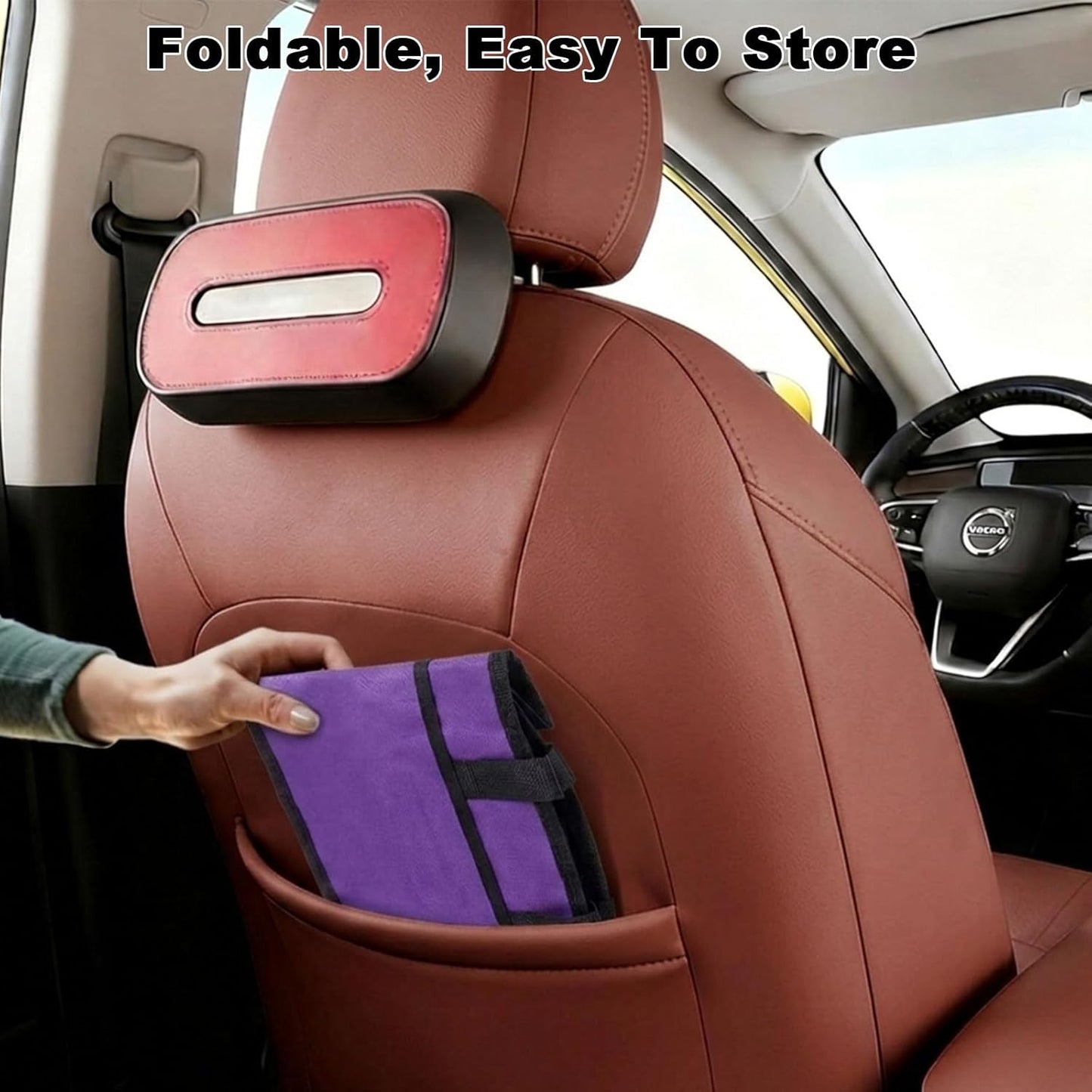 4 Water Bottle Holder with Strap - Multiple Tumbler Insulated Drink Carrier Tote Bag, Reusable Drink Family Size Caddy for Car, Delivery, Adjustable Dividers - 2 in 1 Car Seat Hook Set